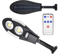 FARO SOLARE 100W LUCE FREDDA LAMPIONE CON PANNELLO SOLARE ESTERNO CASA GIARDINO