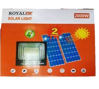 Faro Solare 2000w IP67 LED 2 Pannelli Solari Crepuscolare Telecomando SMD 6500K