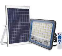 FARO SOLARE 200W LED CON PANNELLO FARETTO CREPUSCOLARE TELECOMANDO IP66