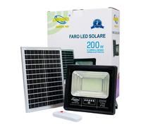 Faro Solare 200W LED Driwei Esterno con Pannello Solare e Indicatore di Carica