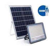 FARO SOLARE 400W LED CON PANNELLO FARETTO CREPUSCOLARE TELECOMANDO IP66