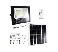 Faro Solare da 300 W con Telecomando, Impermeabile IP67, per Esterni, Ad Energia Solare, con Accensione/Spegnimento Automatico Dal Tramonto All'Alba.