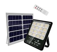 Faro Solare da Esterno 200W con Pannello Solare Monocristallino Led Esterno Impermeabile IP67 336 Macro Leds Faro Luce Fredda 6500K 10 Ore Autonomia Sensore Crepuscolare Supporti (U)