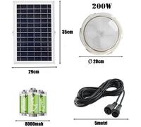 Faro Solare Esterno 200W e 400W con Telecomando e Sensore IP65 Plafoniera Solare