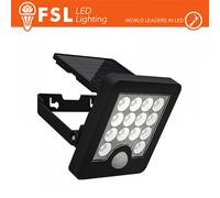 Faro Solare Esterno 40W, 4 LED, Sensore Movimento, Resistente IP65