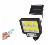 FARO SOLARE LED CON PANNELLO FARETTO SENSORE DI MOVIMENTO 72 LED COB F72