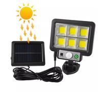 FARO SOLARE LED CON PANNELLO FARETTO SENSORE DI MOVIMENTO 96 LED COB T09