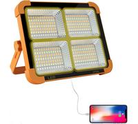 Faro solare LED ricaricabile 120W lampada lavoro emergenza portatile campeggio [EEK: A++]