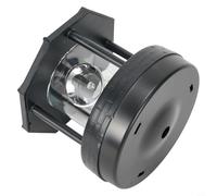 Faro solare rotante da giardino per esterni prato & decorazione cortile - 11 x 10 x 11 cm ABS resistente alle intemperie statua con doppio pannello solare, paralume regolabile a 360° (nero)