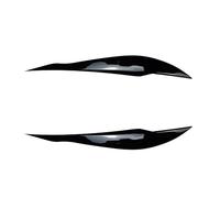 Faro sopracciglia 2 Pezzi Adesivi Per Coprifari Per Fari Auto Per 3 Serie F30 F35 2013-2018 Palpebre Per Auto Nere Lucide ABS(Nero lucido)
