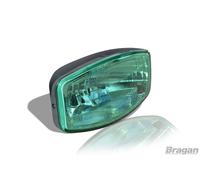 Faro Spot Jumbo Ovale Verde ABS 12V 9,5" + Luce LED Per Van Pickup 4X4