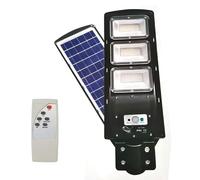 Faro Stradale LED, Lampione Solare LED Esterno con Pannello Solare, Sensore Crepuscolare e di Movimento,90 W Luce Fredda 6500 K,4050lm, Telecomando, Impermeabile IP65