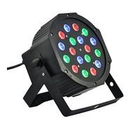 FARO STROBO RGB DJ FARETTO LAMPADA 18 LED DA 18W COLORI EFFETTO DISCOTECA SENSORE SONORO MIC DMX CONTROL FUTUR PRINT®