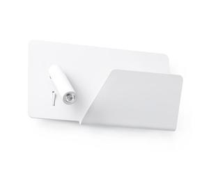 Faro SUAU Applique Con USB Destra Bianco Opaco