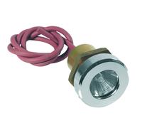 Faro subacqueo luce bianca in ottone 20W 12V cromo Ø69mm