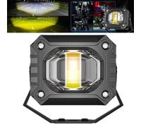 Faro Supplementare LED Moto Doppio Colore Giallo Bianco 30W 9-80V PC Alluminio