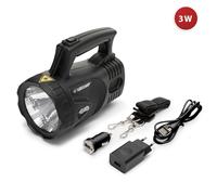 VELAMP ICARO Torcia Lanterna LED 170lumen (3W), Lampada Ricaricabile. Batteria Litio. per Campeggio, Pesca, Trekking, Emergenze, Super Accessoriata 3 W, Antracite