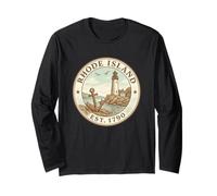 Faro Vintage del Rhode Island - Orgoglio Nautico 1790 Maglia a Manica