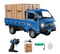Faroby 2.4G RC Drift Truck con Spray e luci a LED Camioncino telecomandato, Mini Drift RC Car, Macchinina Fuoristrada Fuoristrada per Bambini e Adulti, Blu, Pick-up