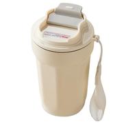 Faroby Bicchiere da caffè carino da 15, 8 once in acciaio inossidabile isolato sotto vuoto con corda per appendere il coperchio a prova di perdite