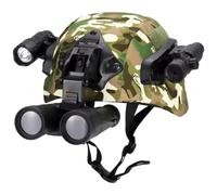 Faroby Casco balistico, Casco Militare da Softair per Bambini con telescopio e Torcia elettrica, Giocattoli Militari in Stile Leggero con binari per Accessori, Mimetico, Airsoft