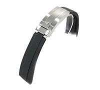 Faroby Cinturino per orologio in gomma a sgancio rapido largo 0, 79, compatibile con l'orologio da uomo della serie Submariner, nero