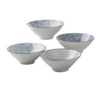 Faroby Ciotole per Ramen Giapponesi da 4 Pezzi, Ciotola per Ramen in Ceramica Multiuso da 8 Pollici per Tagliatelle di Zuppa di Cereali
