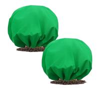 Faroby Copertura per Piante Protezione antigelo, Confezione da 2 coperture per arbusti per l'inverno con Coulisse, Copertura per Piante Non Tessuta Resistente al Gelo, Verde