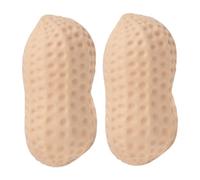 Faroby Giocattoli da Squish, 2 Pezzi di Giocattoli da Squish alle Arachidi, agitatori per Alimenti in Morbido Silicone, spremere Antistress per Il Relax Quotidiano, Arachidi