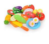 Faroby Giocattoli da Taglio per Bambini 13 Pezzi Gioca a Cibo Frutta Verdura Senza BPA