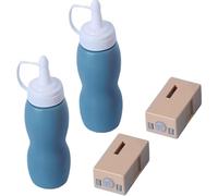 Faroby Nebulizzatore per Bambini, Bacchetta nebulizzante a Bolle Blu, luci e Suoni LED - Include 2 soluzioni di Ricarica per Bolle, 2 nebulizzatori e Guanti interattivi
