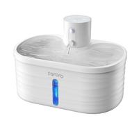 Faroro Fontanella per Gatti Senza Fili, 2.5L Fontana per Gatti a Batteria con Sensore di Movimento, Batteria da 5000 mAh, Pompa Ultra Silenziosa, Senza BPA, Bianco