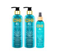 FAROUK Kit CHI Aloe Vera Curls Shampoo 340ml + Conditioner 340ml + Reactivating
