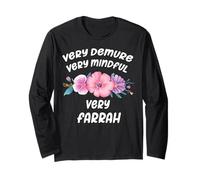 Farrah Personalized Very Demure Very Mindful Farrah Name Maglia a Manica