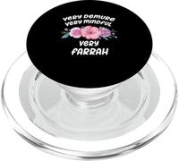 Farrah Personalized Very Demure Very Mindful Farrah Name PopSockets PopGrip per MagSafe