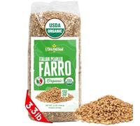 Farro Perlato Biologico, 1,5 kg (50 once), Farro Perlato Italiano, Grano Farro, Non OGM, Superfood, Sfuso, Proteine, Ricco di fibre, L'Oro del Sud, Prodotto italiano