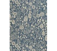 Farrow & Ball Carta da parati Atacama - Stiffkey Blue/ Silver