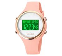 Farsler Orologio da polso digitale per bambini, per ragazze, sportivo, semplice, carino, con sveglia, LED, regalo per insegnante a tempo per ragazzi e ragazze, rosa, Cinturino