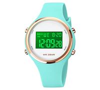Farsler Orologio da polso digitale per bambini, per ragazze, sportivo, semplice, carino, con sveglia, LED, regalo per insegnante a tempo per ragazzi e ragazze, Verde chiaro, Cinturino