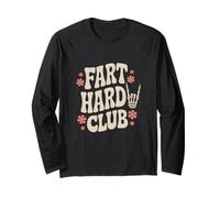 Fart Hard Club - Divertente Groovy Farting Umorismo Maglia a Manica