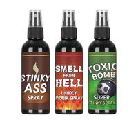 Fart Spray Extra Strong | Funny Fake Gag Toys | 3 Bottles Stink Fluid Wet Fart Spray | Women Men Girls Boy Family Party Holidays Christmas Birthday Office Home