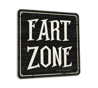Fart Zone - Targa decorativa in latta, stile vintage, 30,5 x 30,5 cm, per casa, camera da letto, fattoria, bagno, WC, fattoria, divertente, decorazione da parete