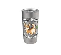 Farting Corgi Divertente Cane Meme Avvertimento Vento Forte Corgis Scoregge Bicchiere termico in acciaio inox doppia parete