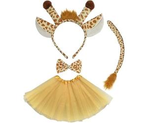Fartoni Costume Giraffa adulti con Diadema, Gonna, Coda e Papillon Costumi da Animale con Accessori per adulti Ideale per Carnevale e Feste in Maschera