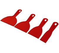 Fartools - 4 coltelli per stucco, colore: Rosso