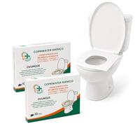 FARVISAN Copriwater Igienico Monouso, Copri WC da Viaggio, Usa e Getta, Biodegradabile, Portatile, 2 confezioni da 10, totale 20 Pezzi