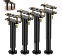 FARYODI 4 gambe regolabili in altezza da 18 cm, robuste gambe di supporto centrali del telaio del letto in metallo, piede di supporto per letto centrale, set di rinforzo per rete a doghe, per letti