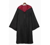 FARYODI Costume da mago, 5 pezzi, mantello da mago per adulti | Costume completo da mago da 5 pezzi con mantello rosso, bacchetta magica, occhiali, sciarpa e cravatta, per Halloween