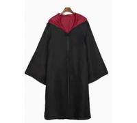 FARYODI Costume da mago, 5 pezzi, mantello da mago per adulti | Costume completo da mago da 5 pezzi con mantello rosso, bacchetta magica, occhiali, sciarpa e cravatta, per Halloween