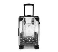 FARYODI Mini valigetta da viaggio porcellino salvadanaio, trasparente, confezione regalo per denaro, salvadanaio con funzione di supporto per cellulare, decorazione per viaggi, matrimonio e compleanno